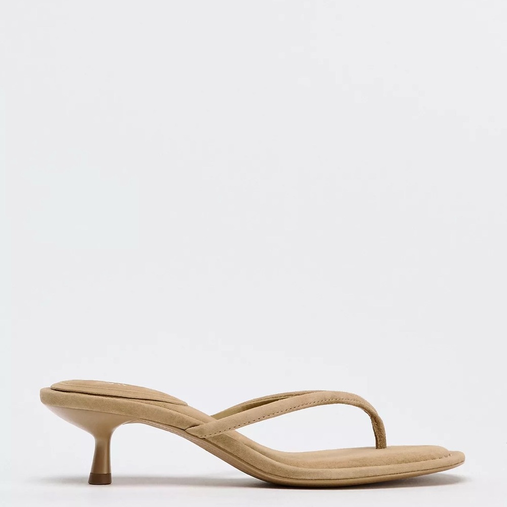 **SOLD**Zara Tan Heels Sleek Minimalist Design